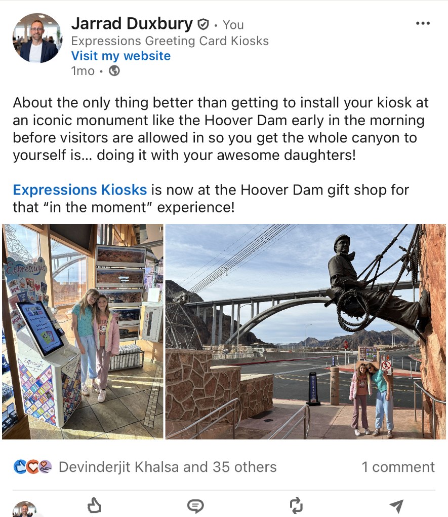 Expressions Kiosks now at the Hoover Dam gift shop